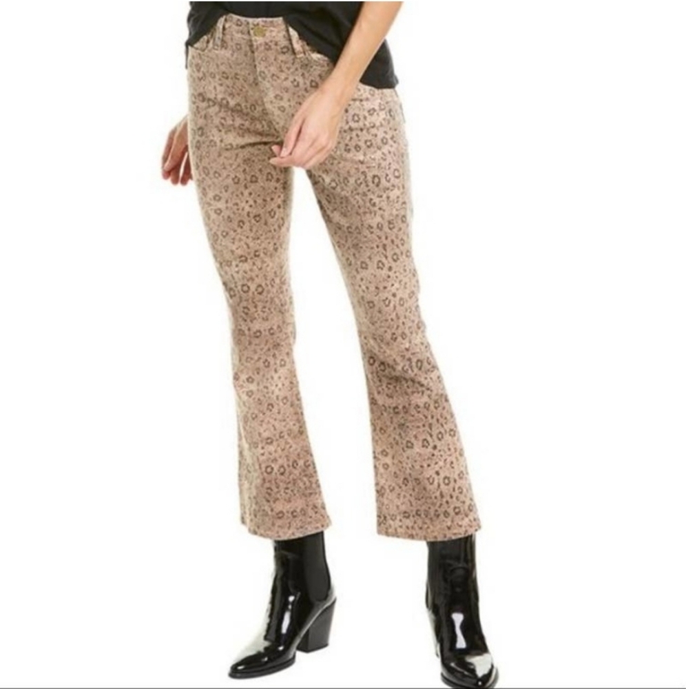 Frame Le Crop Mini Boot Snake Vanilla Multi Jeans - image 2